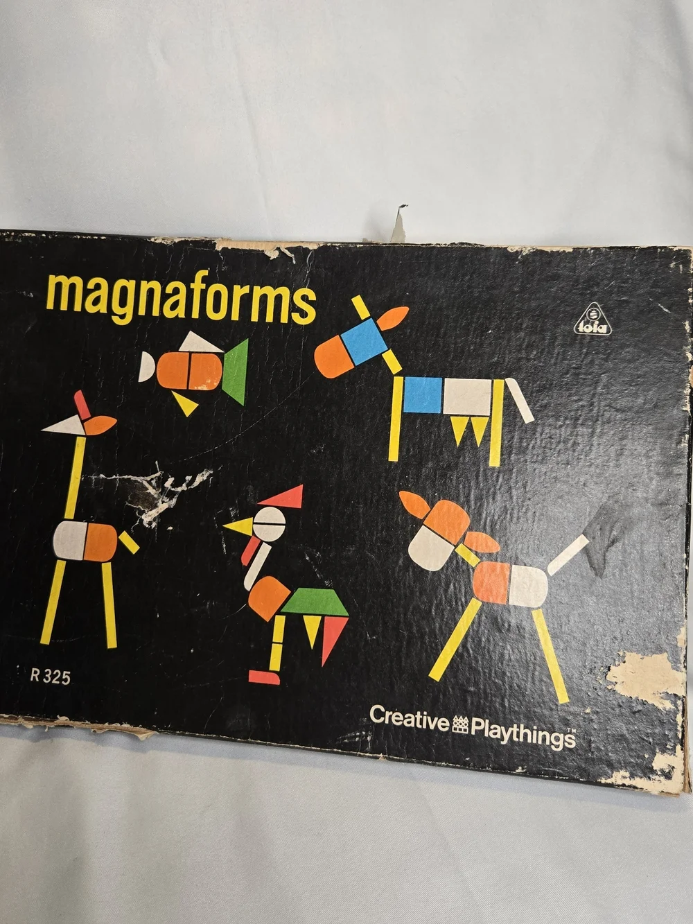 Vintage Magnaforms Board Game R325 Magnetic Wood Shapes Czechoslovakia